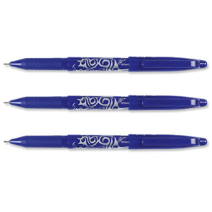 Pilot FriXion Hi-Tecpoint Rollerball Pen 0.5mm Tip 0.3mm Line Blue Ref 227101203 [Pack 12]
