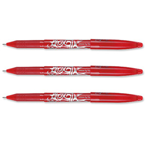 Pilot FriXion Hi-Tecpoint Rollerball Pen 0.5mm Tip 0.3mm Line Red Ref 227101202 [Pack 12]