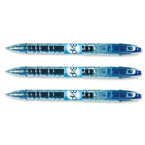 Pilot BegreeN B2P Ball Pen Recycled Retractable 0.7mm Tip 0.3mm Line Blue Ref 213100103 [Pack 10]