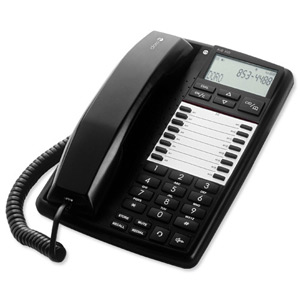 Doro Business Telephone for PBX LCD Display Handsfree Speakerphone 20 Memories Black Ref AUB300