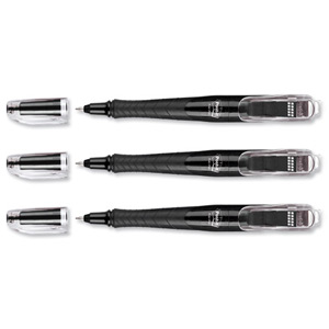 Post-It Gel Pen Retractable Medium 0.7mm Tip Black Ref 694-G3BLK7 [Pack 3]