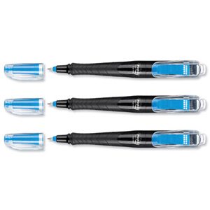 Post-It Gel Pen Retractable Medium 0.7mm Tip Blue Ref 694-G3BLU7 [Pack 3]