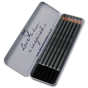 Derwent Academy Sketching Pencils 3B - 2H Ref 2301945 [Pack 6]