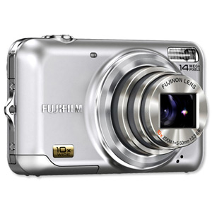 Fujifilm Finepix JZ500 Digital Camera 14MP 10x Optical Zoom SDHC 2.7in LCD Silver Ref P10NC02600A