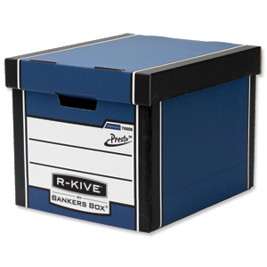 Fellowes R-Kive Premium 726 Archive Storage Box W330xD381xH298mm Blue and White Ref 7260602 [Pack 10]