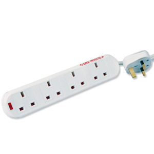 Philex Surge Protection Extension Lead Basic 4-Way 2m Ref 2026NS