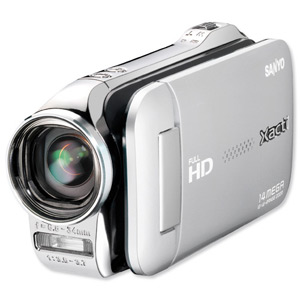 Sanyo Xacti GH1 HD Camcorder 30MB or SD 2.7in LCD 5x Optical Zoom 10MP Silver Ref GH1