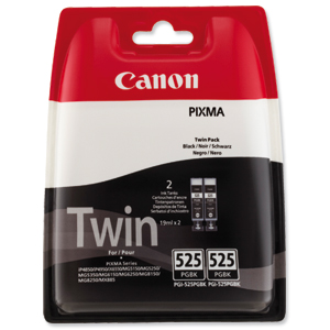 Canon PGI-525 Inkjet Cartridges Total Page Life 648pp Black Ref 4529B006 [Twin Pack]