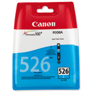 Canon CLI-526C Inkjet Cartridge Page Life 500pp Cyan Ref 4541B001