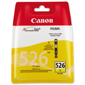 Canon CLI-526Y Inkjet Cartridge Page Life 450pp Yellow Ref 4543B001