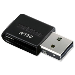 Hama Mini Wireless N SPD USB Adaptor IEEE 802.11n Range 50-100m 150Mbps Ref 145627