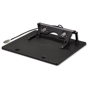 Hama Notebook Stand Adjustable and Cooler USB with Two 40mm Fans W325xD300xH25mm Ref 39796