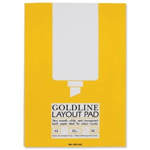 Layout Pad Bank Paper Acid Free 50gsm 80 Sheets A3