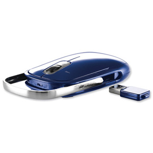 Kensington SlimBlade Presenter Optical Mouse Ultra Thin 4-Way Precision Tilt Sleep Mode Blue Ref 72285EU