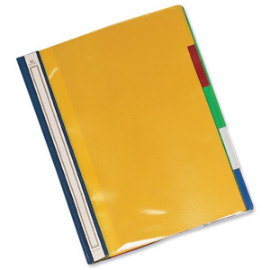 Rexel File 5-Part Polypropylene with Colour-coded Indexed Sections A4 Opaque Ref 62146