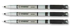 Stabilo Sensor 189 Fineliner Pen Water-based Ink 0.8 Tip 0.3mm Line Black Ref 189/46 [Pack 10]