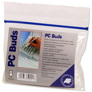AF PC Buds with Wide Flexible Foam Head for Cleaning Keyboards Ref PCB025 [Pack 25]