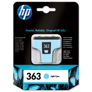Hewlett Packard [HP] No. 363 Inkjet Cartridge Page Life 350pp 4ml Light Cyan Ref C8774EE-ABB