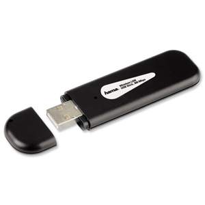 Hama WLAN Dongle Wireless Local Area Network 802.11 WiFi USB 2.0 Stick 300Mbps Ref 62740