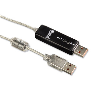 HAMA USB 2.0 Link Cable for Windows Connect 2 PCs Integrated Software Ref 49248