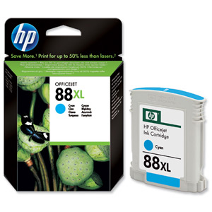 Hewlett Packard [HP] No. 88XL Inkjet Cartridge Page Life 1200pp Cyan Ref C9391AE Ident: 811A