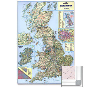 Map Marketing British Isles Motoring Map Framed 12.5 Miles to 1 inch Scale W866xH1236mm Ref FRAMBIM