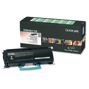 Lexmark Laser Toner Cartridge Return Program High Yield Page Life 3500pp Black Ref X264A11G Ident: 824O