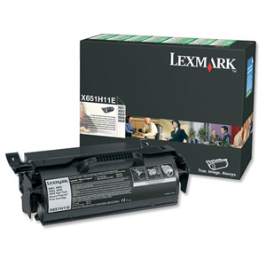 Lexmark Laser Toner Cartridge High Yield Page Life 25000pp Black Ref T650H11E Ident: 824L