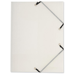 Exacompta Polypropylene Elasticated Three Flap Folder A4 Clear Ref 56742E [Pack 25]
