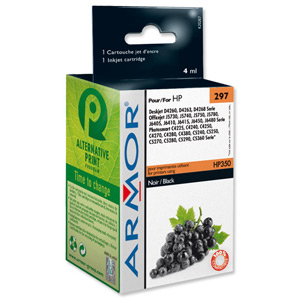 Armor Inkjet Cartridge Page Life 580pp Black [for HP No. 350 HY CB335EE] Ref K20267