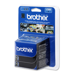 Brother Inkjet Cartridge Page Life 2000pp Black Ref LC900BKBP2 [Pack 2]