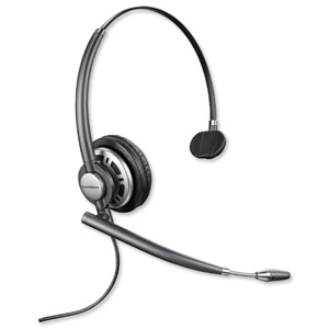 Plantronics EncorePro Headset Monaural Corded with Echo Control Wideband Audio for VOIP Ref 78712-02
