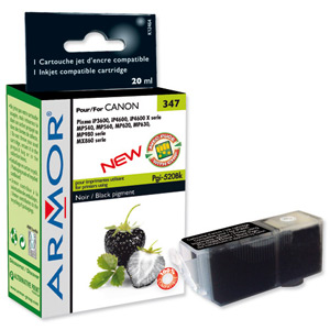 Armor Compatible Inkjet Cartridge Page Life 408pp Black [Canon PGI-520BK Equivalent] Ref K12464