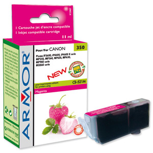 Armor Compatible Inkjet Cartridge Page Life 667pp Magenta [Canon CLI-521M Equivalent] Ref K12467