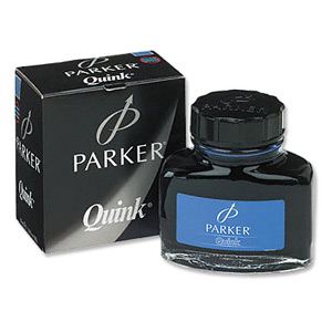 Parker Quink Bottled Ink Permanent 57ml Bottle Blue Ref S0037470