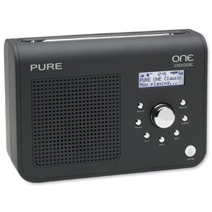 Pure One Classic Radio DAB FM RDS USB Intellitext Textscan Black Ref VL-61085