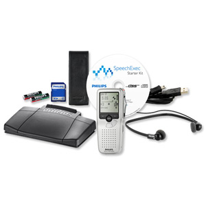 Philips Digital Dictation Starter Kit 9398 Pocket Memo 9380 Foot Control Headphones Ref LFH 9398