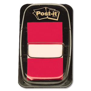 Post-it Index Flags 50 per Pack 25mm Red Ref 680-1