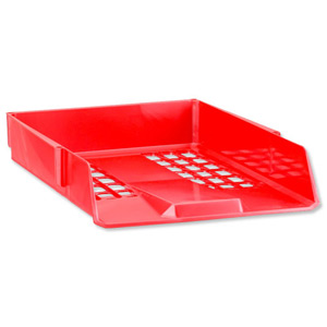Avery Basics Letter Tray Stackable Versatile A4 Foolscap W278xD390xH70mm Red Ref 1132RED