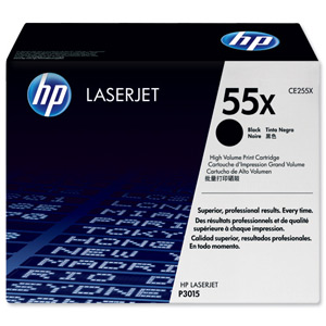 Hewlett Packard [HP] No. 55X Laser Toner Cartridge Page Life 12500pp Black Ref CE255X Ident: 815E