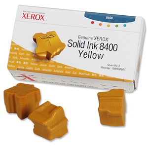 Xerox Ink Sticks Solid Page Life 3400pp Yellow [for 8400] Ref 108R00607 [Pack 3]