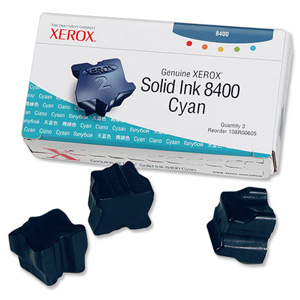 Xerox Ink Sticks Solid Page Life 3400pp Cyan [for 8400] Ref 108R00605 [Pack 3]