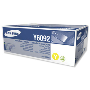 Samsung Laser Toner Cartridge Page Life 7000pp Yellow Ref CLT-Y6092S/ELS Ident: 832E
