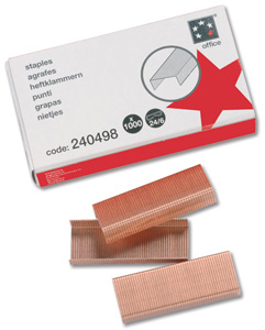 5 Star Staples 24-6 Coppered Ref 240498 [Box 1000]