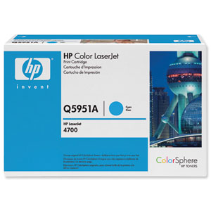Hewlett Packard [HP] No. 643A Laser Toner Cartridge Page Life 10000pp Cyan Ref Q5951A