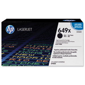 Hewlett Packard [HP] No. 649X Laser Toner Cartridge High Yield Page Life 17000pp Black Ref CE260X Ident: 819A