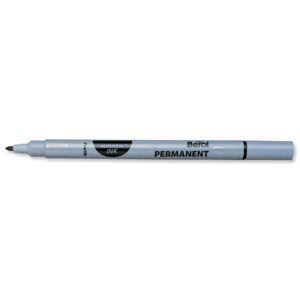 Berol Autoseal Permanent Marker Fine Tipped 1.2mm Line Black Ref S0381030[Pack 12]