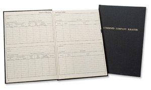 Guildhall Combined Company Register 298x210mm Black Ref T424Z