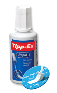 Tipp-Ex Rapid Correction Fluid Fast-drying with Foam Applicator 20ml White Ref 801287