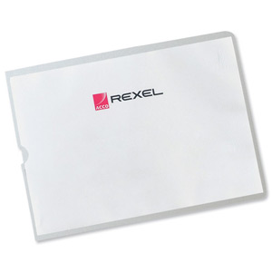 Rexel Card Holder Polypropylene Wipe-clean Top-opening A5 Ref 12093 [Pack 25]